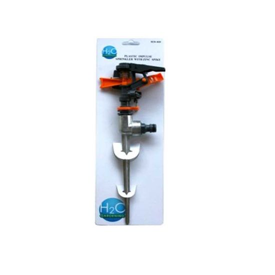 Garden Sprinkler Impulse Plastic Head On Spike H20009