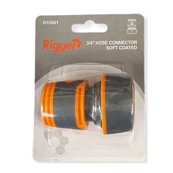 Garden Hose Connector 3/4" H20012 Softgrip RIGGER