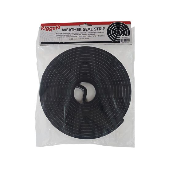 Weather Seal 6mm*25mm*5mt Black Foam