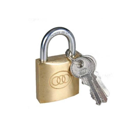 Lock Padlock Tricircle Brass 38mm 264