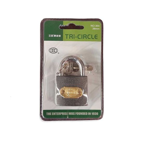 Lock Padlock TRICIRCLE Iron 50mm Blist 365c