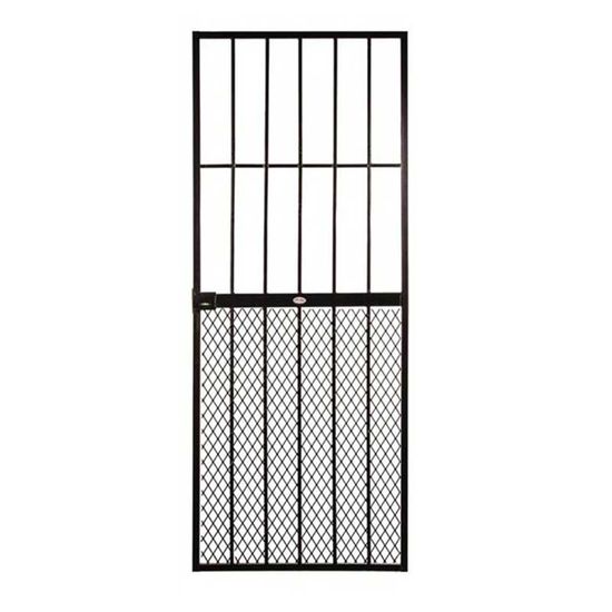 Security Gate P/coated Black Neder 813x2032