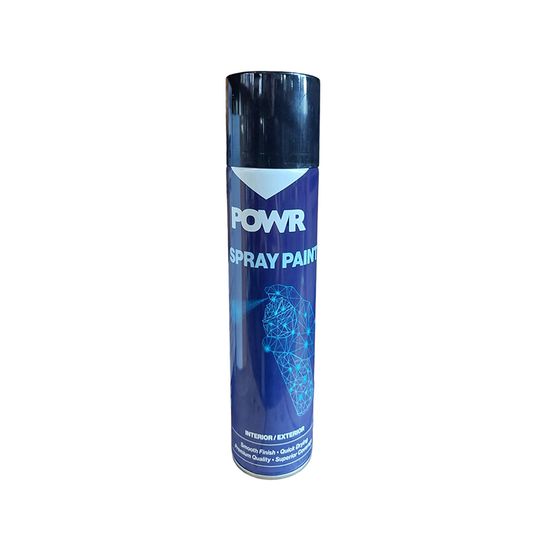 Paint Spray Std Black Gloss 300ml POWR