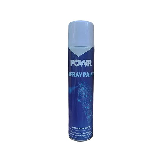 Paint Spray Std White Satin 300ml POWR