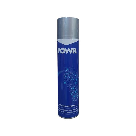 Paint Spray Std Grey Silver 300ml POWR