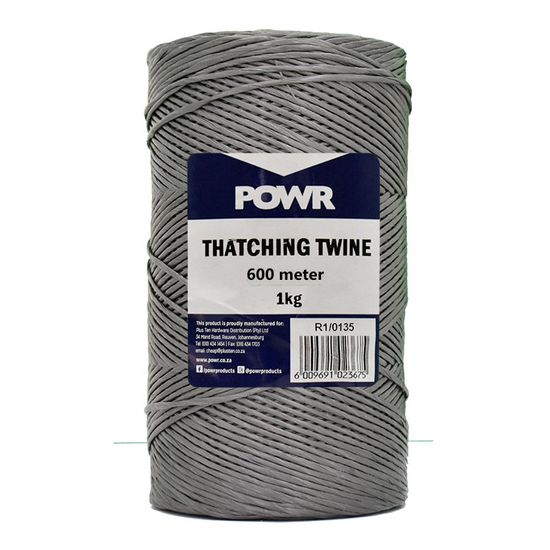 Twine Thatching Polyprop Blk Med 1kg 600mt/kg