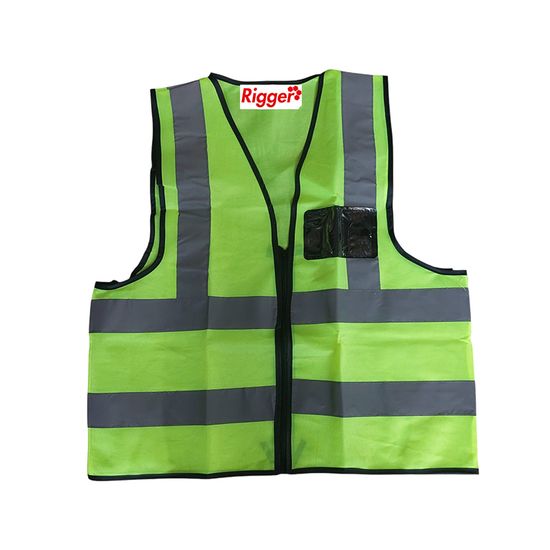 Vest Reflective Flu Lime Meduim Zip/pocket Y-m