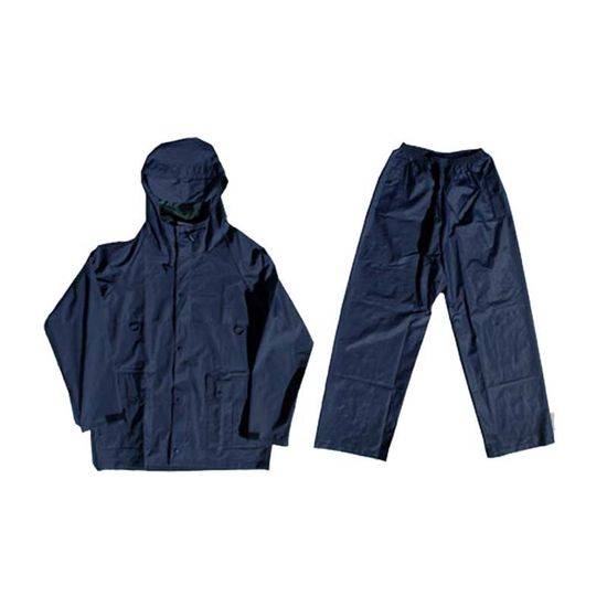 Rainsuit 2pce Navy Blue Rubberised Size Med Rn-m