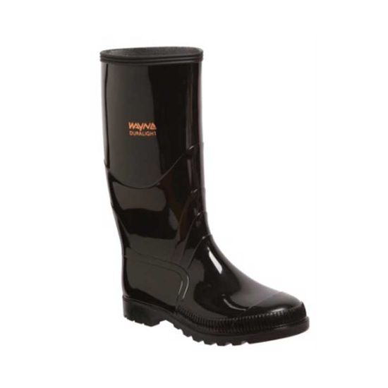 Gumboot Duralight Wayne Knee/l Black N/stc Size 12 F1040
