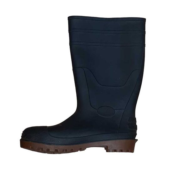 Gumboots Taurus Blk/coffee K/length Stc/msole Size 6 Disc