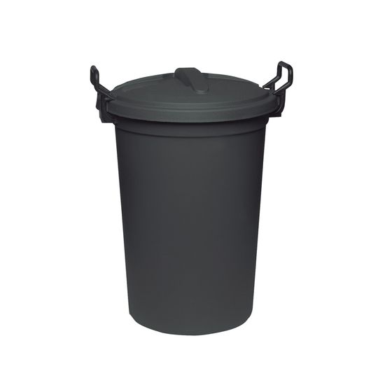 Bin Refuse Bin C/w Grip For Lid 120ltr Big Jim Black Collec
