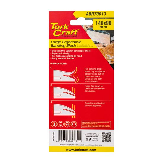 Sanding Block Ergonomic 140 X 90 For Hand Use Black