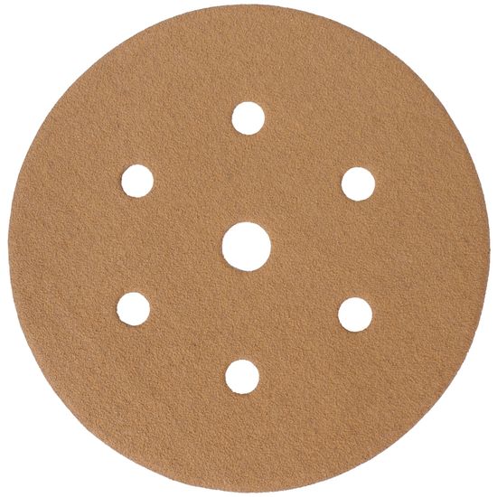 Gold Disc (50 Pieces) 150 Grit 150mm X 6+1 Holes Hook And Loop