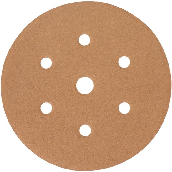 Gold Disc (50 Pieces) 320 Grit 150mm X 6+1 Holes Hook And Loop