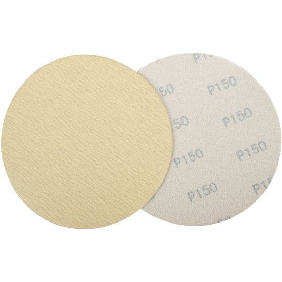 Gold Disc (50 Pieces) 150 Grit 150mm Without Hole Hook And Loop