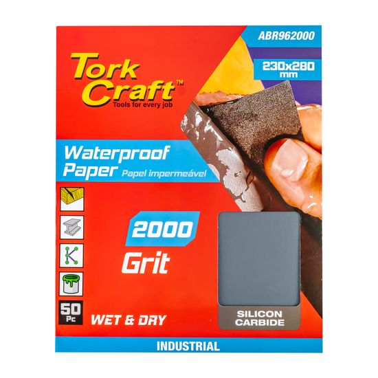 Premium Waterproof Paper 2000 Grit 230 X 280 (50 Piece) Automotive