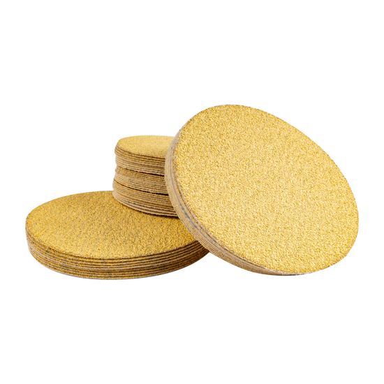 Gold Disc (50 Pieces) 60 Grit 125mm Without Hole Hook And Loop