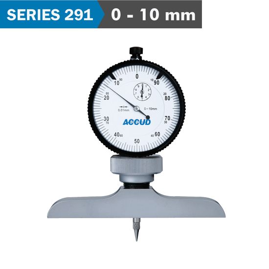 Dial Depth Guage 10mm 0.01mm Grad. 63x 17mm Base
