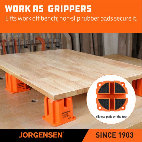 Jorgensen 3-in-1 Support Block 2pc For Parallel Clamps 3/4' Bench Top