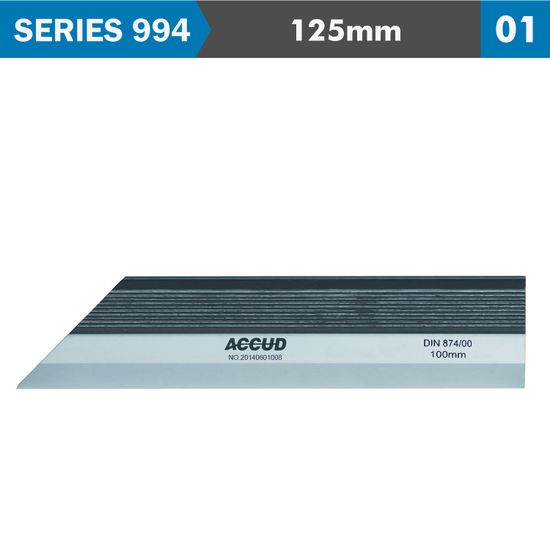 Straight Edge 125mm Din874 S/steel