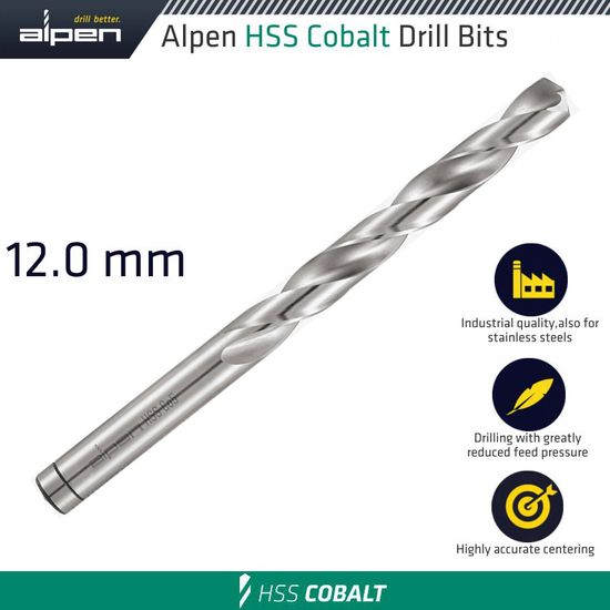 Hss Cobalt Din 338 12.00mm Bulk