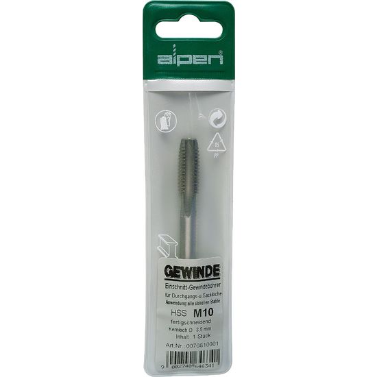 Tap 10mm Hss In Pouch 1.5mm Pitch