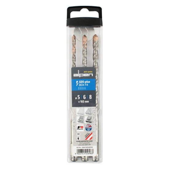 Sds Plus F4 5 6 8 X160mm 3 Pce Set