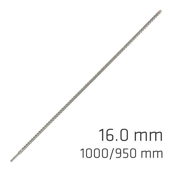 Force X 16.0 X 1000/950 Sds-plus Rebar Drill Bit X4 Cutting Edges