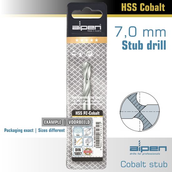 Cobalt Drill Bit Short Pouch 7.0mm