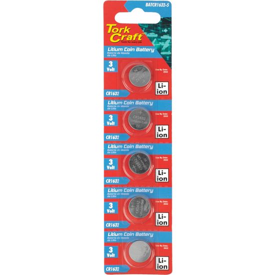 Battery Coin Cr1632 3v Lithium X5 Pack (moq 20)