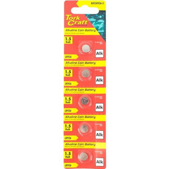 Lr936 Alkaline Coin Battery X5 Pack (moq 20)