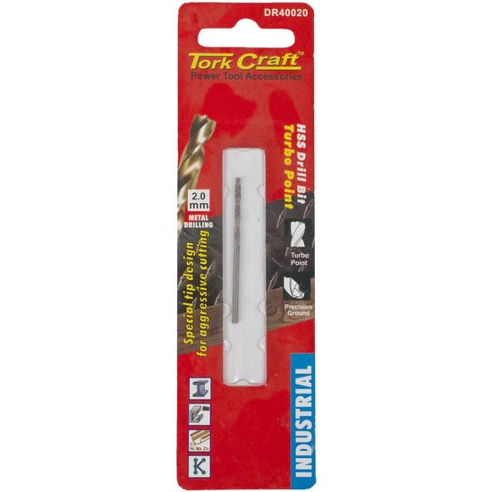 Drill Bit Hss Turbo Point 2.0mm 1/card