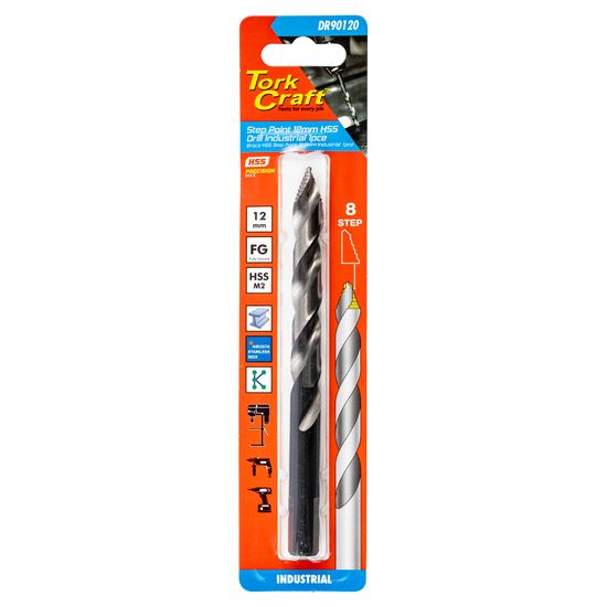 Precision-max Step Point 12.0mm Hss Drill Ind. 1pce