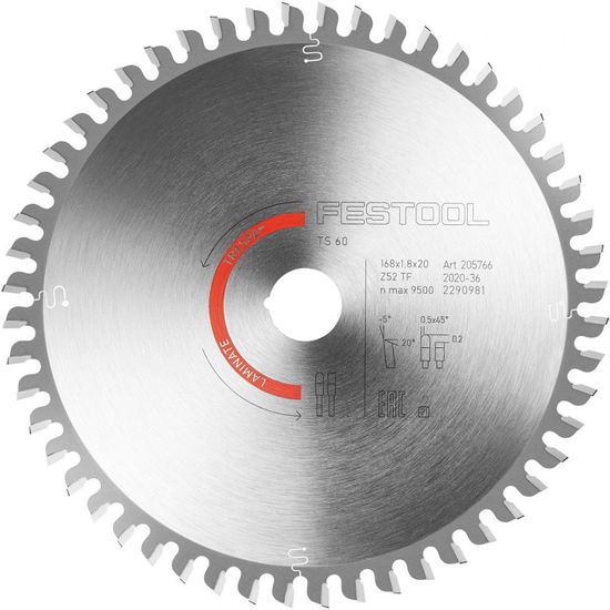 Saw Blade H 168x1.8x20 Tf52
