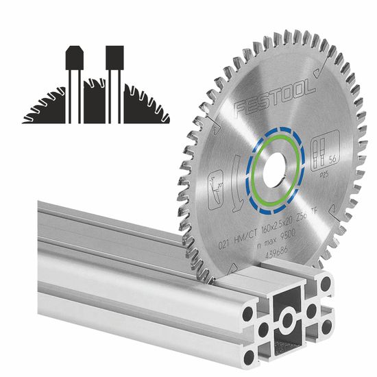 FESTOOL HW 210x2,4x30 TF72 Aluminium/Plastics Circular Saw Blade 210mm x 30mm 72T