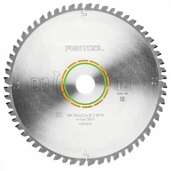 Saw Blade Hw 260x2,5x30 W60