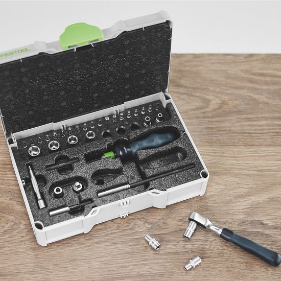 FESTOOL SYS3 S 76-1/4"-CE RA Ratchet and Socket Set 37 Piece