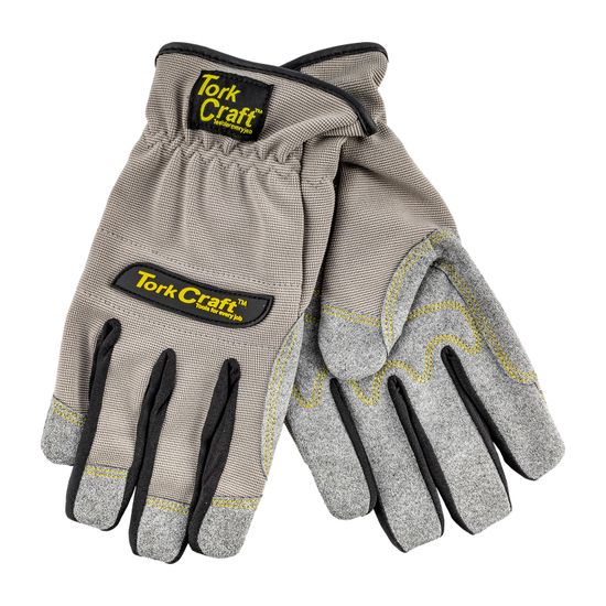 Mechanics Glove Large Synthetic Leather Palm Spandex Back
