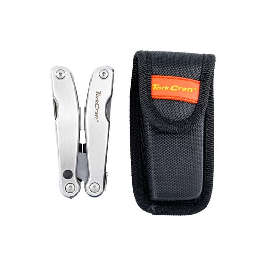 Multitool Silver Mini With Led Light With Nylon Pouch In Blister
