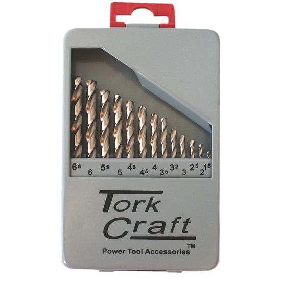 Drill Bit Set 13pce Hss Ground Bright Finish