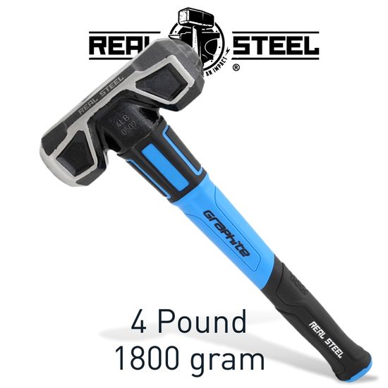 Hammer Sledge/cross Strike 1.8kg 4lb Graph. Handle REAL STEEL
