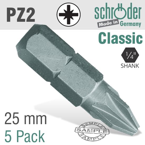 Pozi.no.2x25mm Classic Bit 5cd