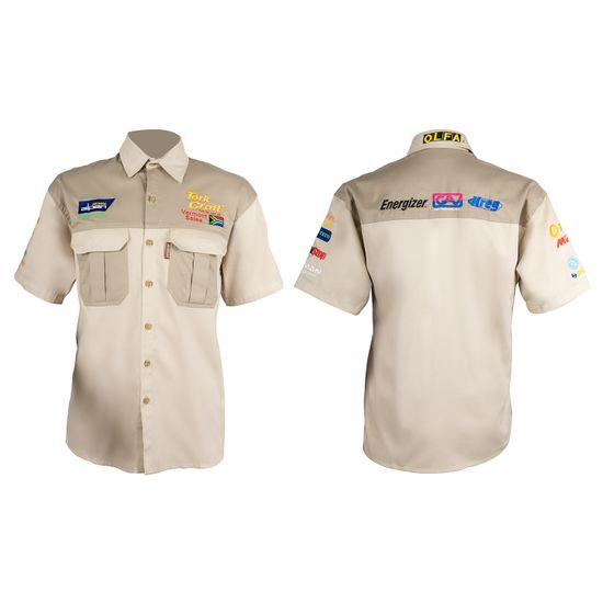 Vermont Mens Bush Shirt Khaki 100% Cotton Medium