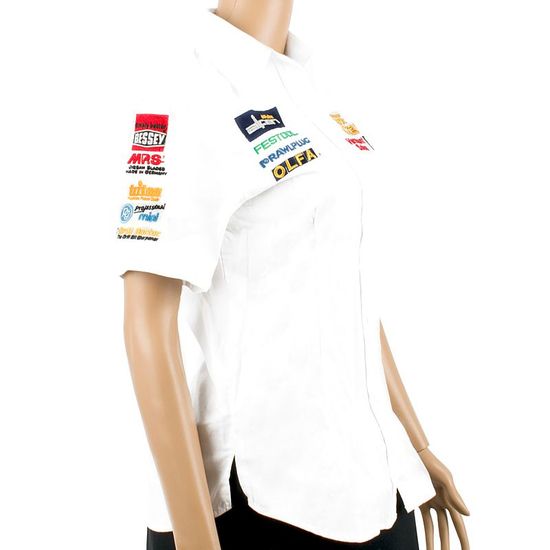 Ladies Blouse - White 3/4 - Large