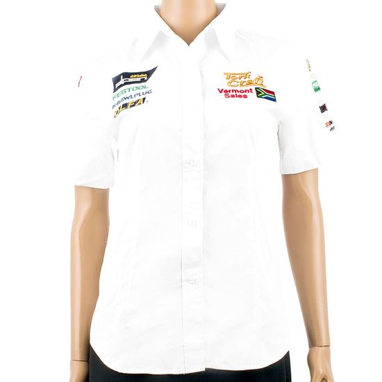 Ladies Blouse - White 3/4 - X-large