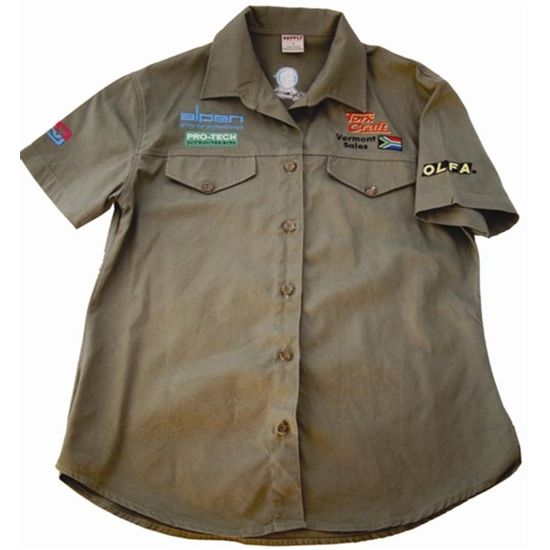 Vermont Ladies Blouse Long Sleeve Olive X-large