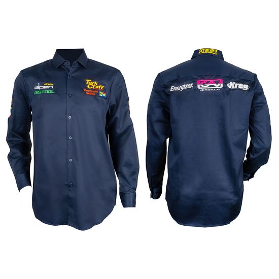 Vermont Mens Cotton Shirt Navy Blue 4x-large - Long Sleeve