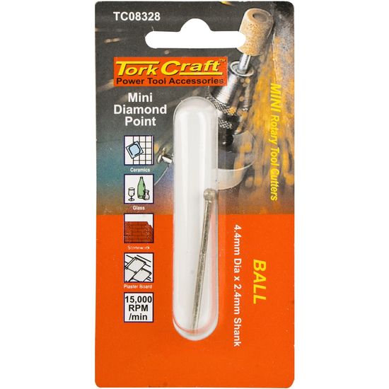 Mini Diamond Point 4.4mm Ball 2.4mm Shank