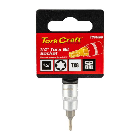 Socket Bit 1/4"dr Torx T8 S2 Material