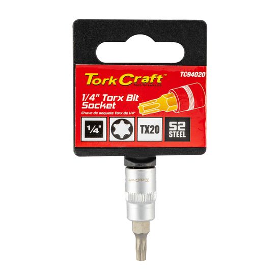 Socket Bit 1/4"dr Torx T20 S2 Material